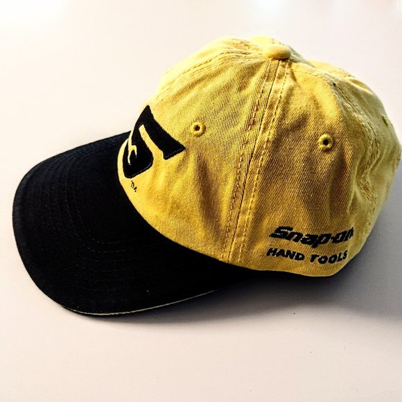 Snap-On Hand Tools Ball Cap ~ Embroidered Yellow/Black ~ Buckle Adjust ~ NEW VTG - Picture 1 of 12